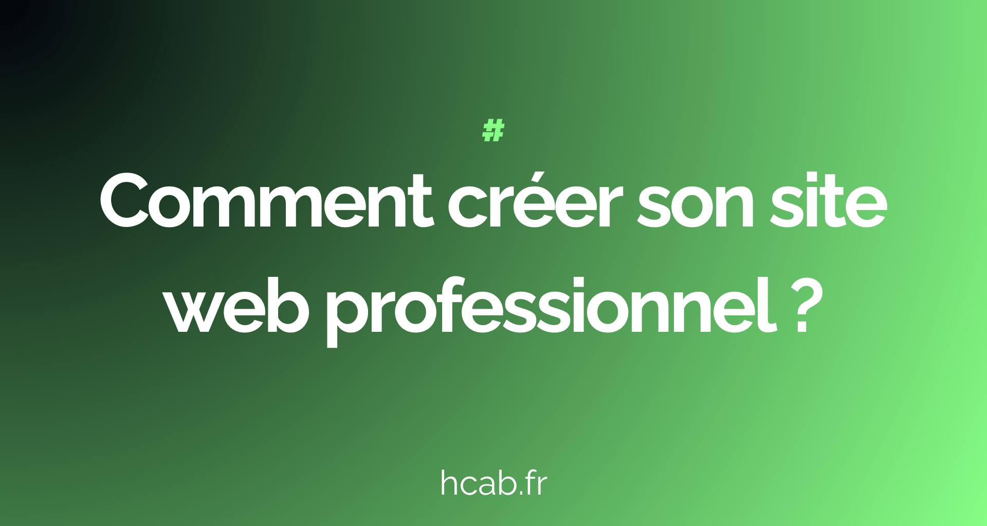 créer son site web professionnel
